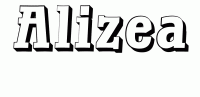 Dessin a colorier du prenom Alizea