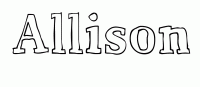 Dessin a colorier du prenom Allison