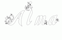 Dessin a colorier du prenom Alma