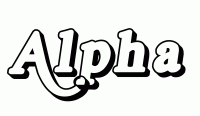 Dessin a colorier du prenom Alpha