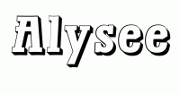 Dessin a colorier du prenom Alysee