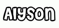 Dessin a colorier du prenom Alyson