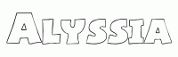 Dessin a colorier du prenom Alyssia