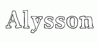 Dessin a colorier du prenom Alysson
