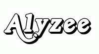 Dessin a colorier du prenom Alyzee