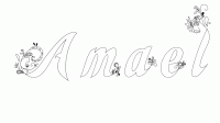 Dessin a colorier du prenom Amael