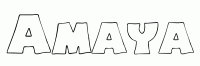 Dessin a colorier du prenom Amaya