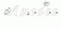 Dessin a colorier du prenom Amedee