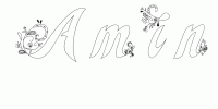 Dessin a colorier du prenom Amin
