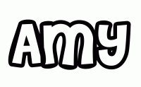 Dessin a colorier du prenom Amy
