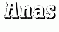 Dessin a colorier du prenom Anas