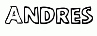 Dessin a colorier du prenom Andres