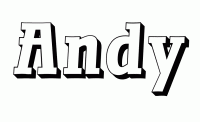Dessin a colorier du prenom Andy