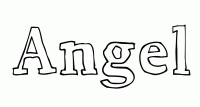 Dessin a colorier du prenom Angel