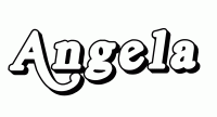 Dessin a colorier du prenom Angela