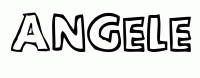 Dessin a colorier du prenom Angele