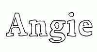 Dessin a colorier du prenom Angie