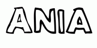 Dessin a colorier du prenom Ania