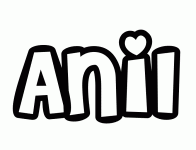 Dessin a colorier du prenom Anil