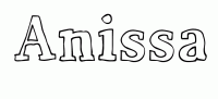 Dessin a colorier du prenom Anissa