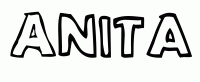 Dessin a colorier du prenom Anita