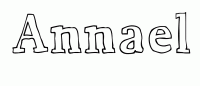 Dessin a colorier du prenom Annael