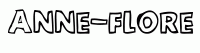 Dessin a colorier du prenom Anne-flore