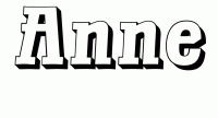 Dessin a colorier du prenom Anne
