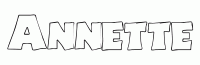 Dessin a colorier du prenom Annette