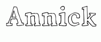 Dessin a colorier du prenom Annick