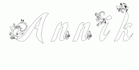 Dessin a colorier du prenom Annik