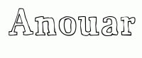 Dessin a colorier du prenom Anouar