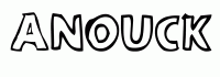 Dessin a colorier du prenom Anouck