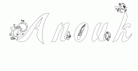 Dessin a colorier du prenom Anouk