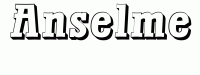 Dessin a colorier du prenom Anselme
