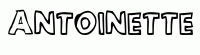 Dessin a colorier du prenom Antoinette