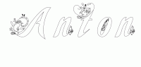 Dessin a colorier du prenom Anton