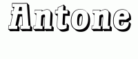 Dessin a colorier du prenom Antone