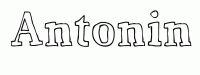 Dessin a colorier du prenom Antonin
