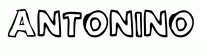 Dessin a colorier du prenom Antonino