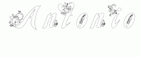 Dessin a colorier du prenom Antonio