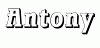 Dessin a colorier du prenom Antony