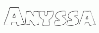 Dessin a colorier du prenom Anyssa