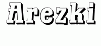 Dessin a colorier du prenom Arezki