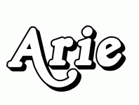 Dessin a colorier du prenom Arie