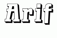 Dessin a colorier du prenom Arif