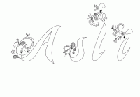 Dessin a colorier du prenom Asli