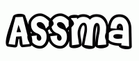 Dessin a colorier du prenom Assma