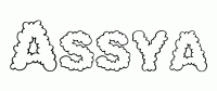 Dessin a colorier du prenom Assya