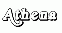 Dessin a colorier du prenom Athena